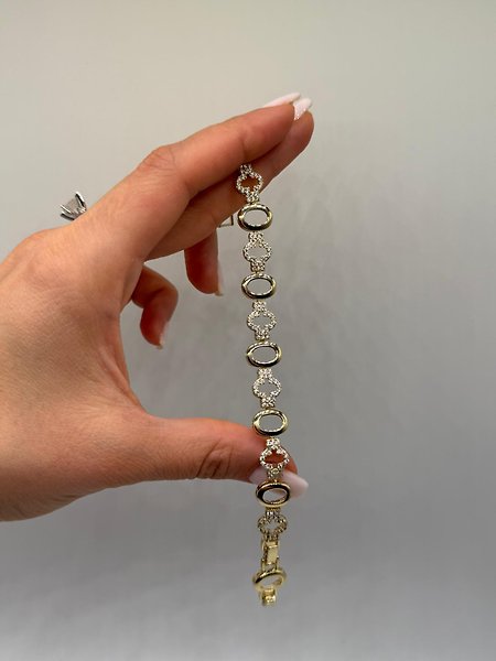 Zirkon Taşlı Xuping VIP Çelik 14K Altın Renk Kadın Bileklik