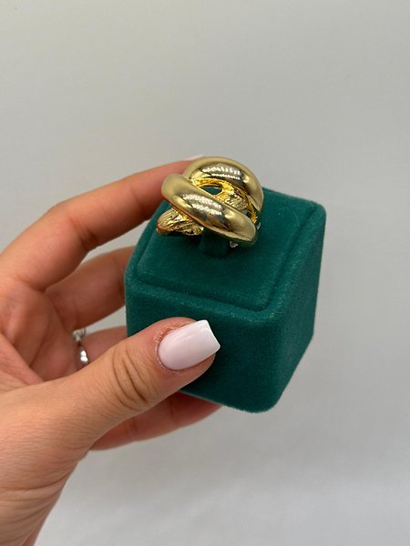 Modern Halka Tasarım Gold Yüzük