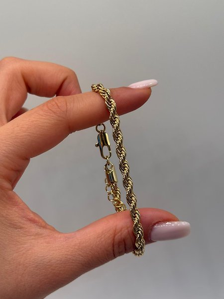 Burgu Zincir Xuping VIP Çelik 14K Altın Renk Kadın Bileklik